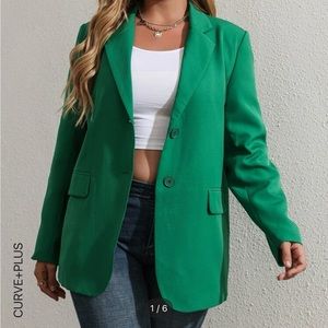 Kelly green blazer 2X